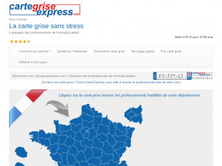 Carte-grise-express : Trouver un Professionnel Près de Chez vous Pour Etablir Votre Carte Grise de tous Véhicules, Changement d'adresse, Duplicata, Véhicule importé, enregistrement