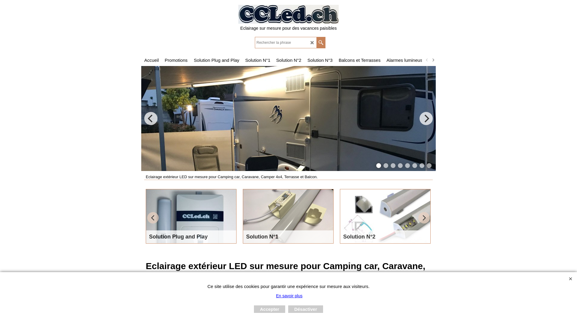 Capture d'écran de Eclairage extérieur LED sur mesure pour camping-car, camper 4x4, caravanes.