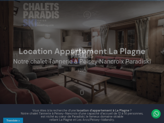  location appartement la plagne Paradiski peisey nancroix Chalet Tannerie 12 à 14 personnes 
apartment rental 14 people la plagne paradiski peisey nancroix