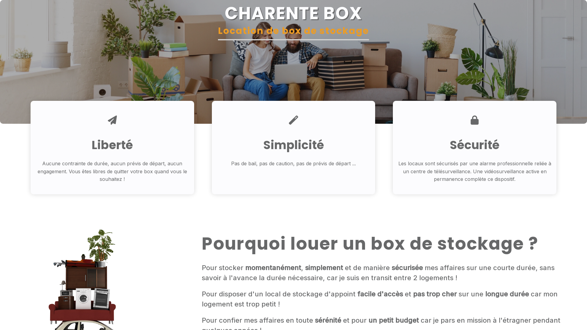 Capture d'écran de CHARENTE BOX