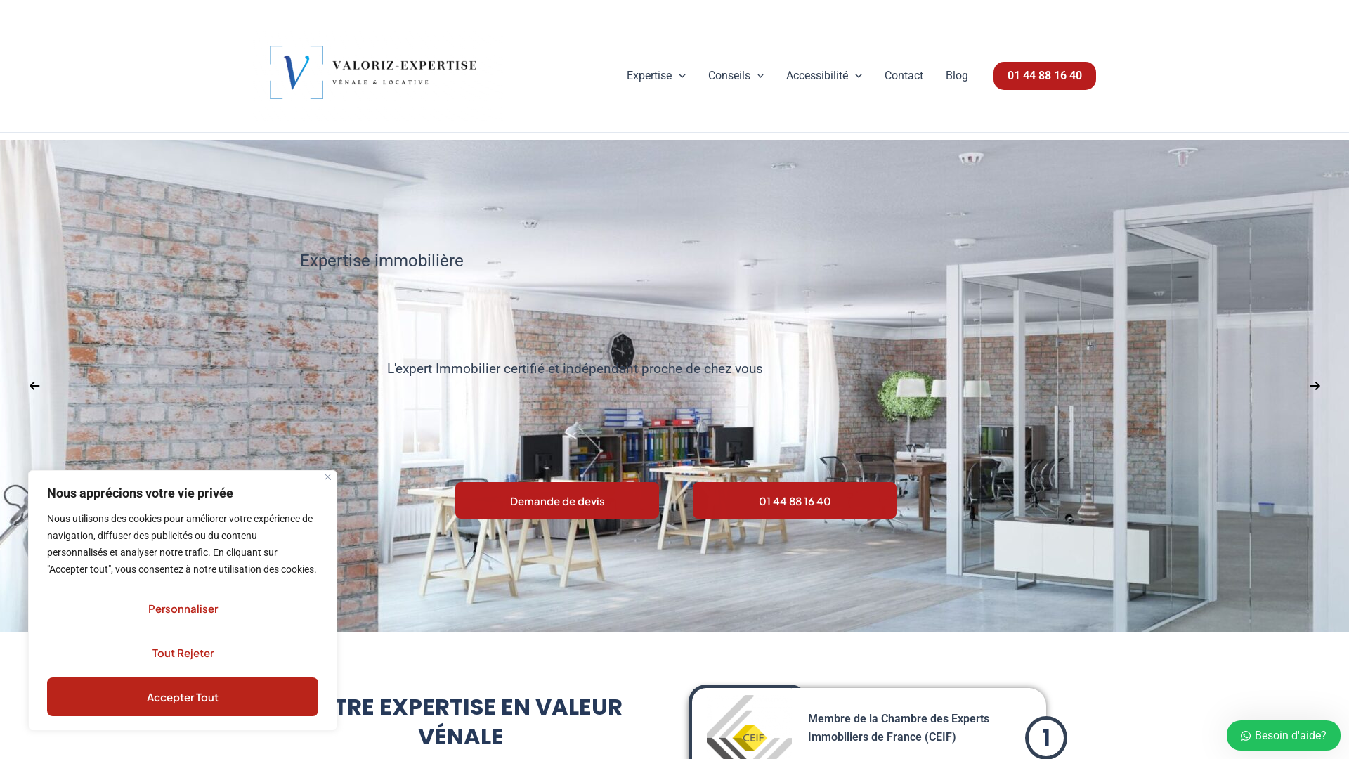 Capture d'écran de Conseils et Expertises Immobilières