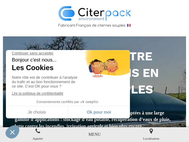 Capture d'écran de Fabricant français de citerne souple