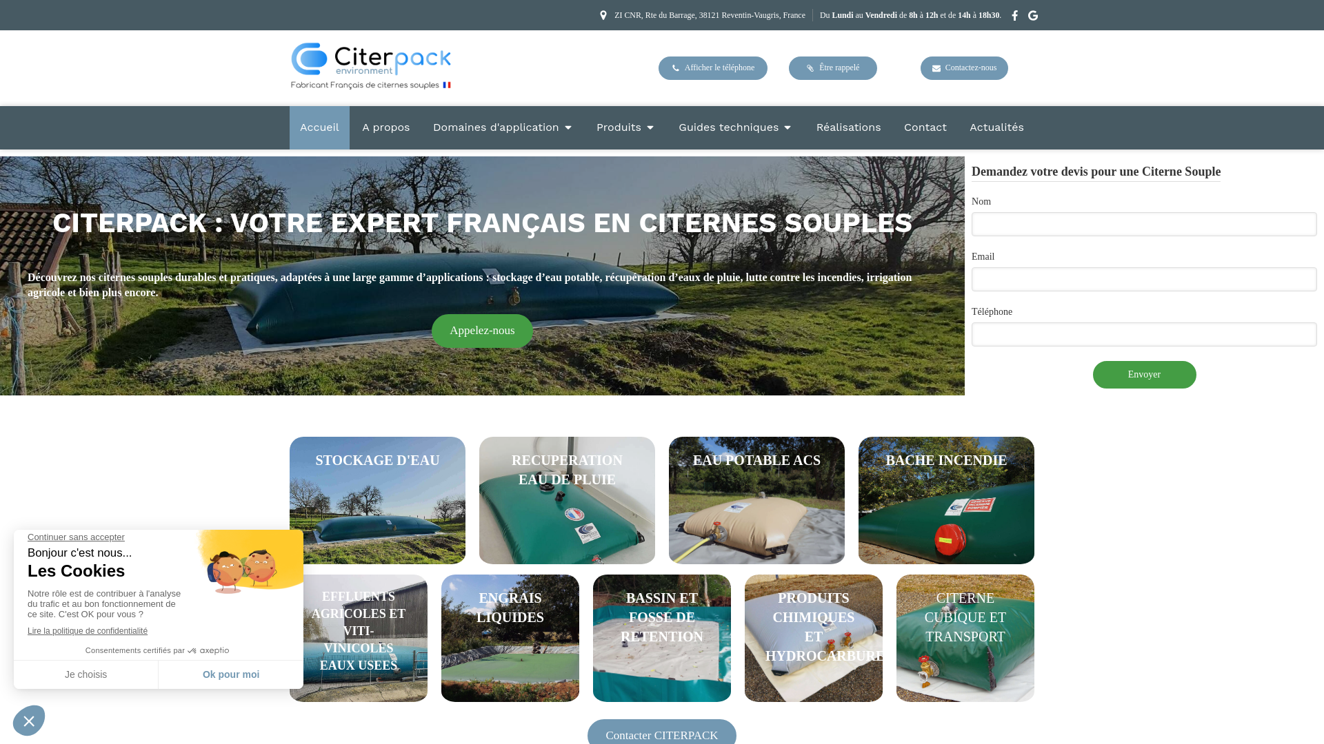 Fabricant français de citerne souple