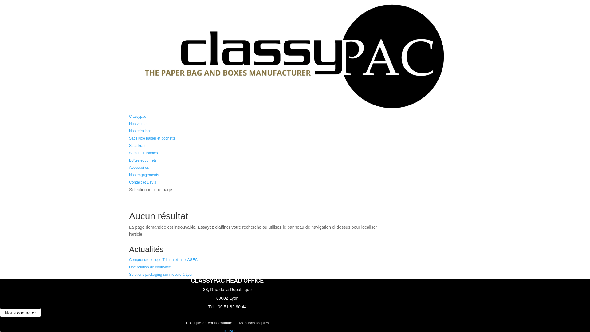 Capture d'écran de Fabricant de sacs personnalisés et promotionnels - CLASSYPAC