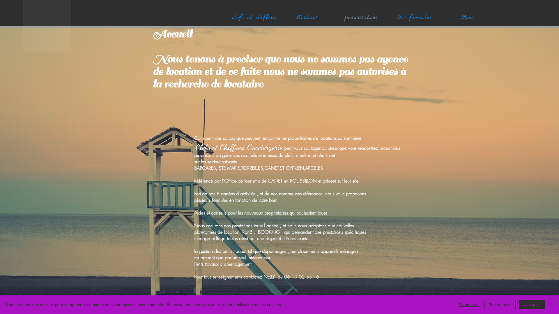 Capture d'écran de Clefs et chiffons conciergerie