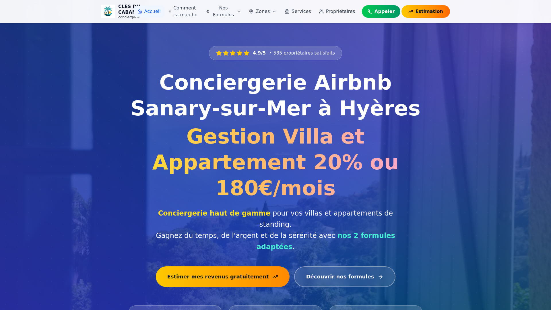 Clés du cabanon conciergerie