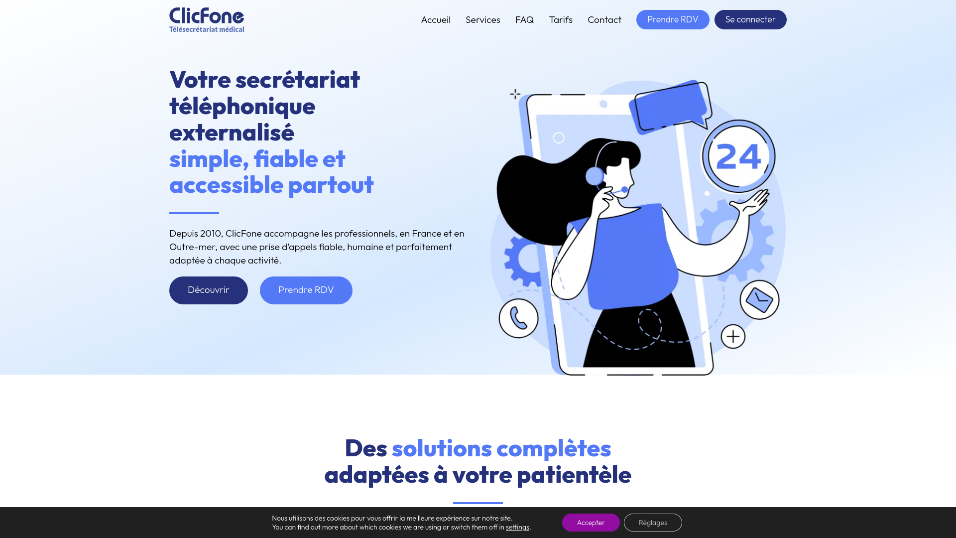 7h/20h - Télésecrétariat secrétariat téléphonique permanence