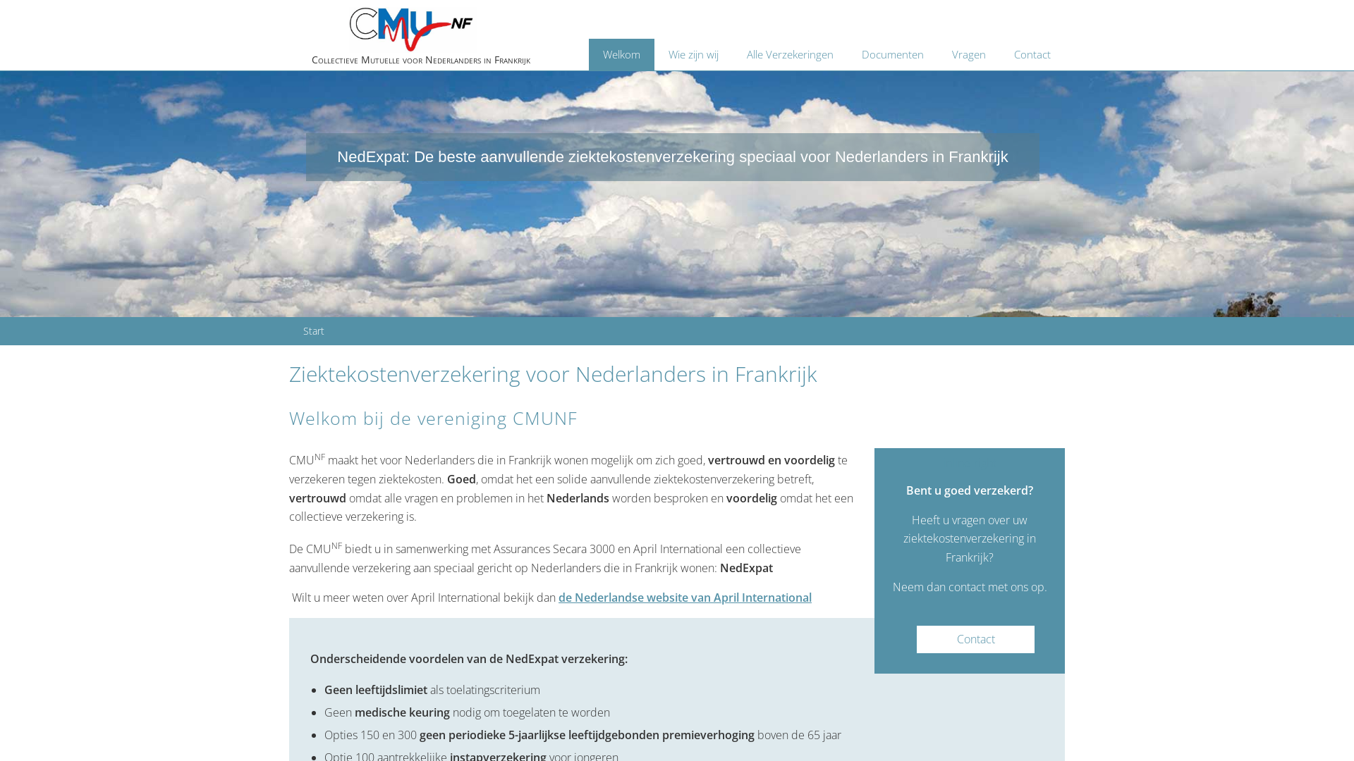 Capture d'écran de Club Medische Uitvoerders Nederlanders Frankrijk