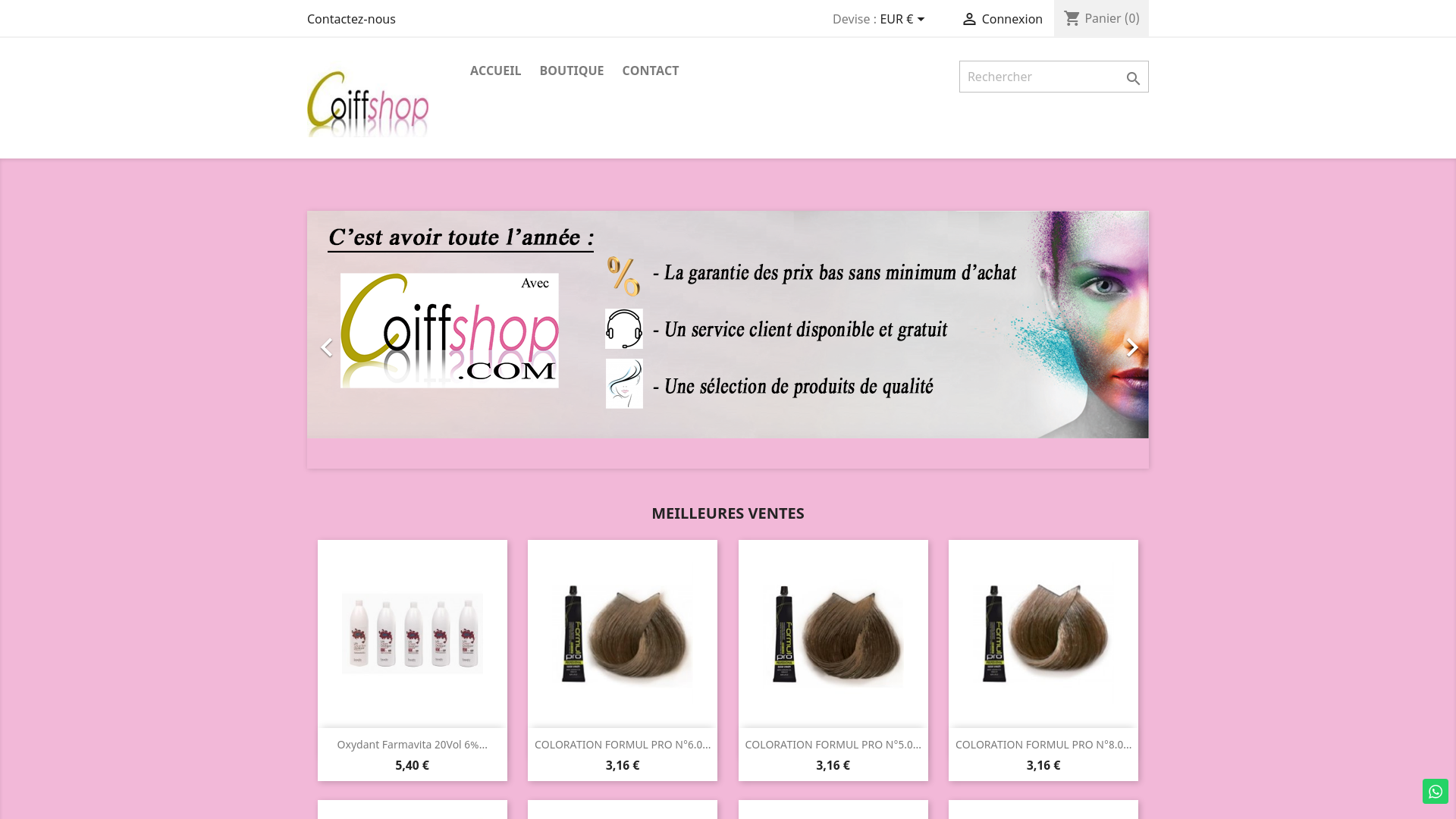 Capture d'écran de Toute pour la coiffure Farmavita, life color, formul pro, l'oréal, wella, perma, L’Oréal