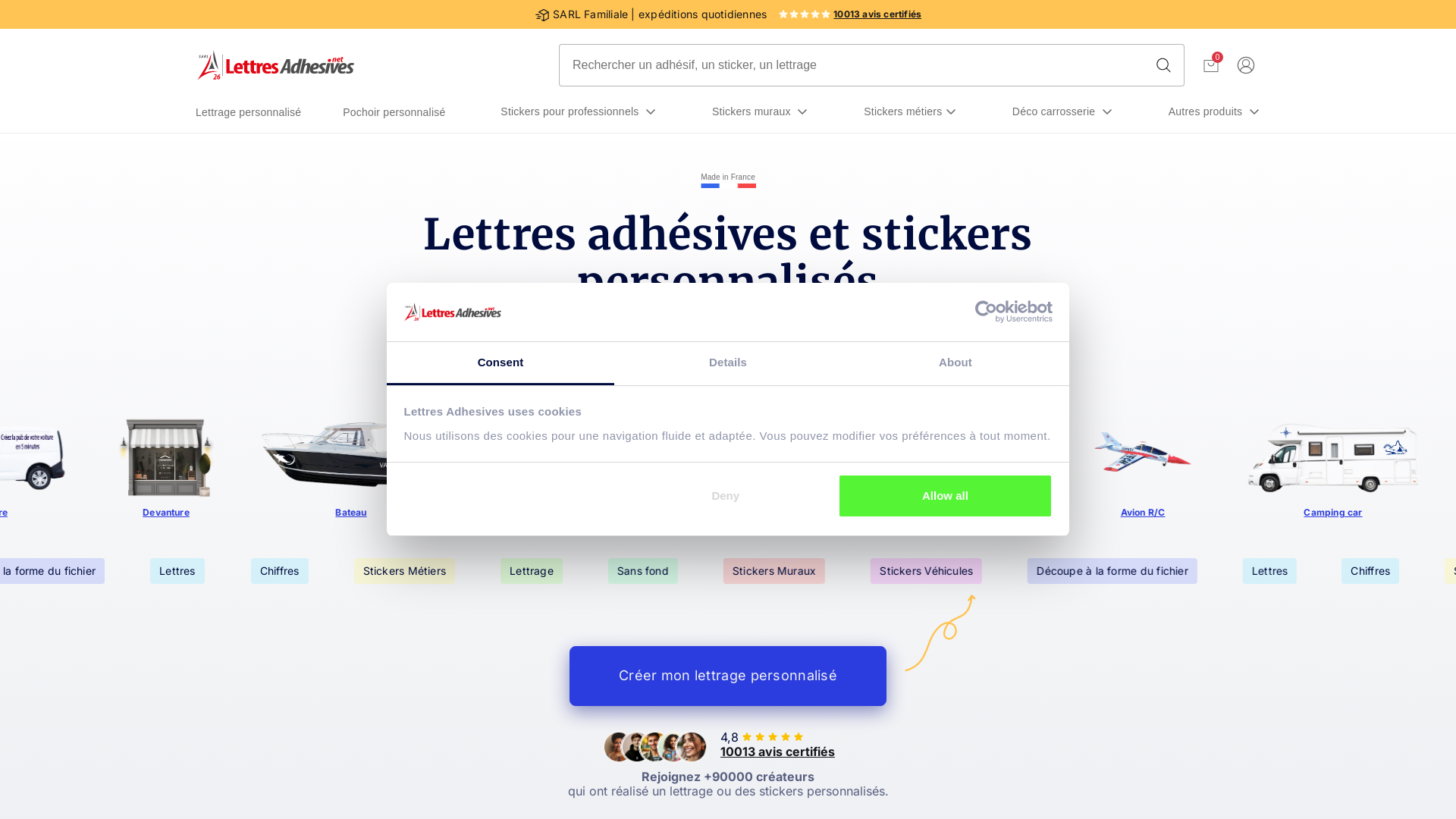 Capture d'écran de Lettres adhésives: Lettres stickers: Kit complet de lettres autocollantes, pochette de lettres adhesives. 