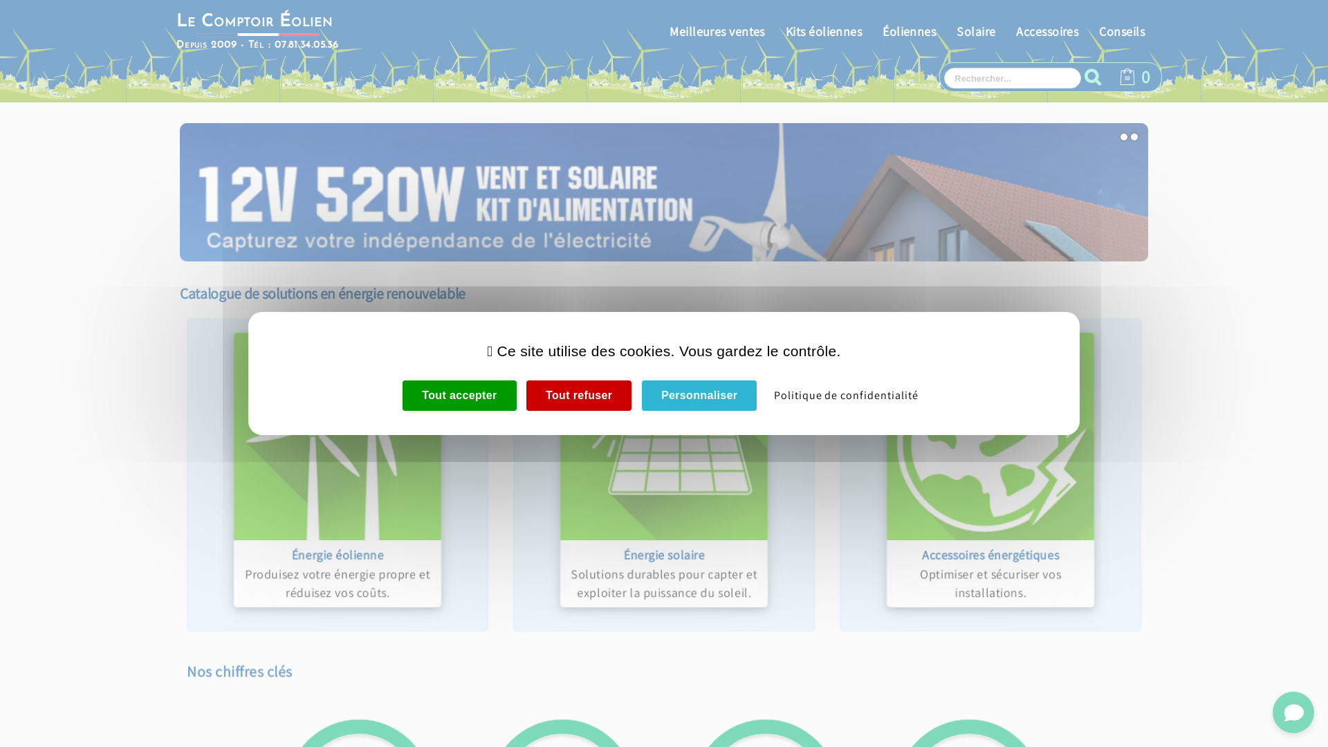 Capture d'écran de Le Comptoir Eolien - Groupe MADAULE