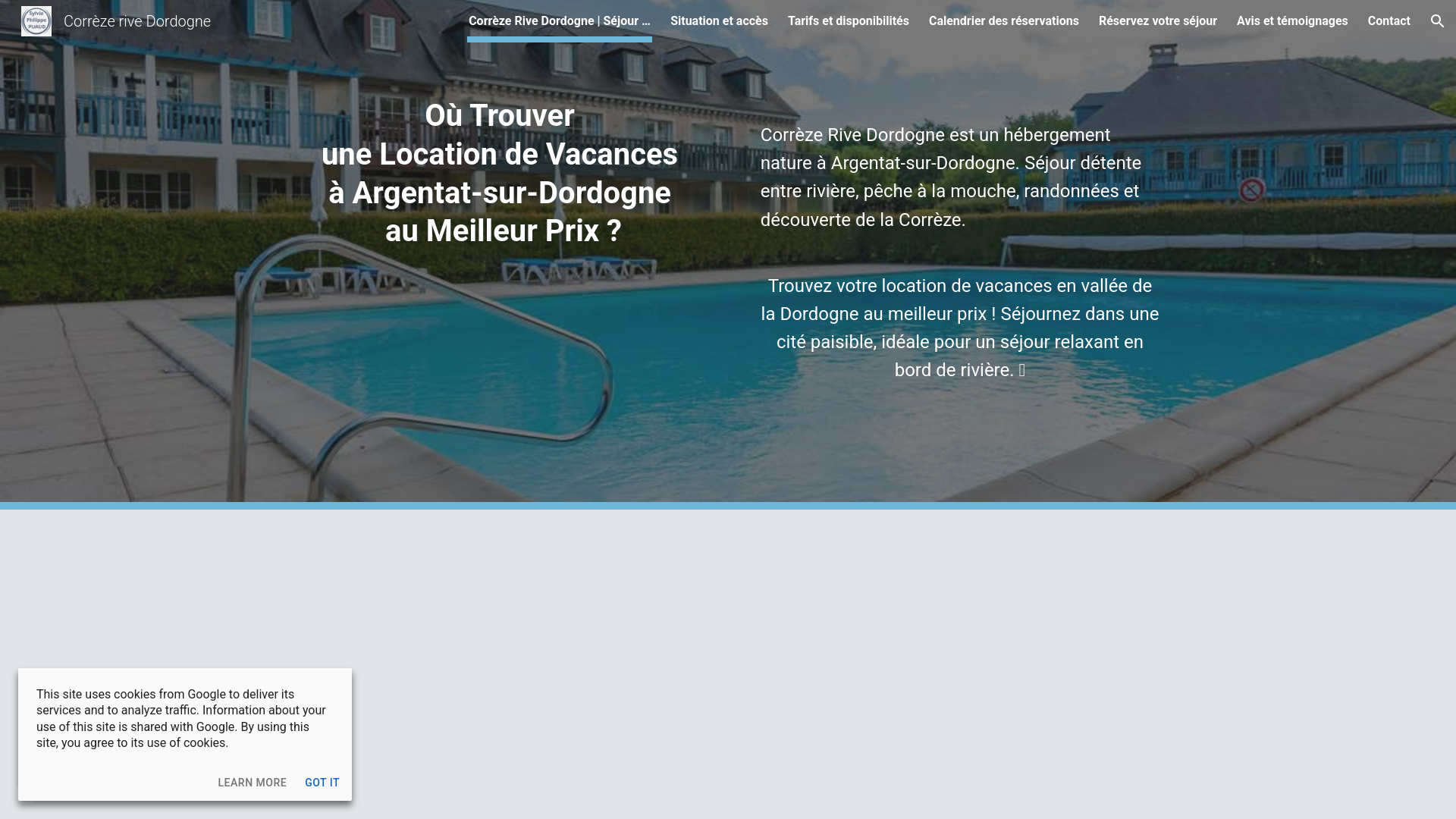 Capture d'écran de Où Trouver une Location de Vacances à Argentat-sur-Dordogne au Meilleur Prix ?