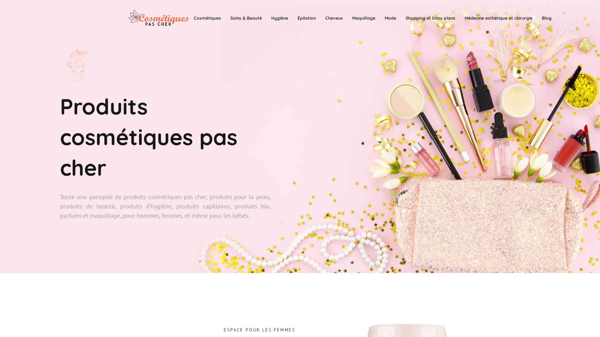 Capture d'écran de COSMETIQUES Planet, maquillage pas cher