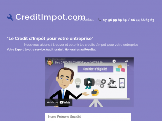 Le Crédit d'Impôt pour votre entreprise. Votre Expert  à votre service. Audit gratuit. Honoraires au Résultat.