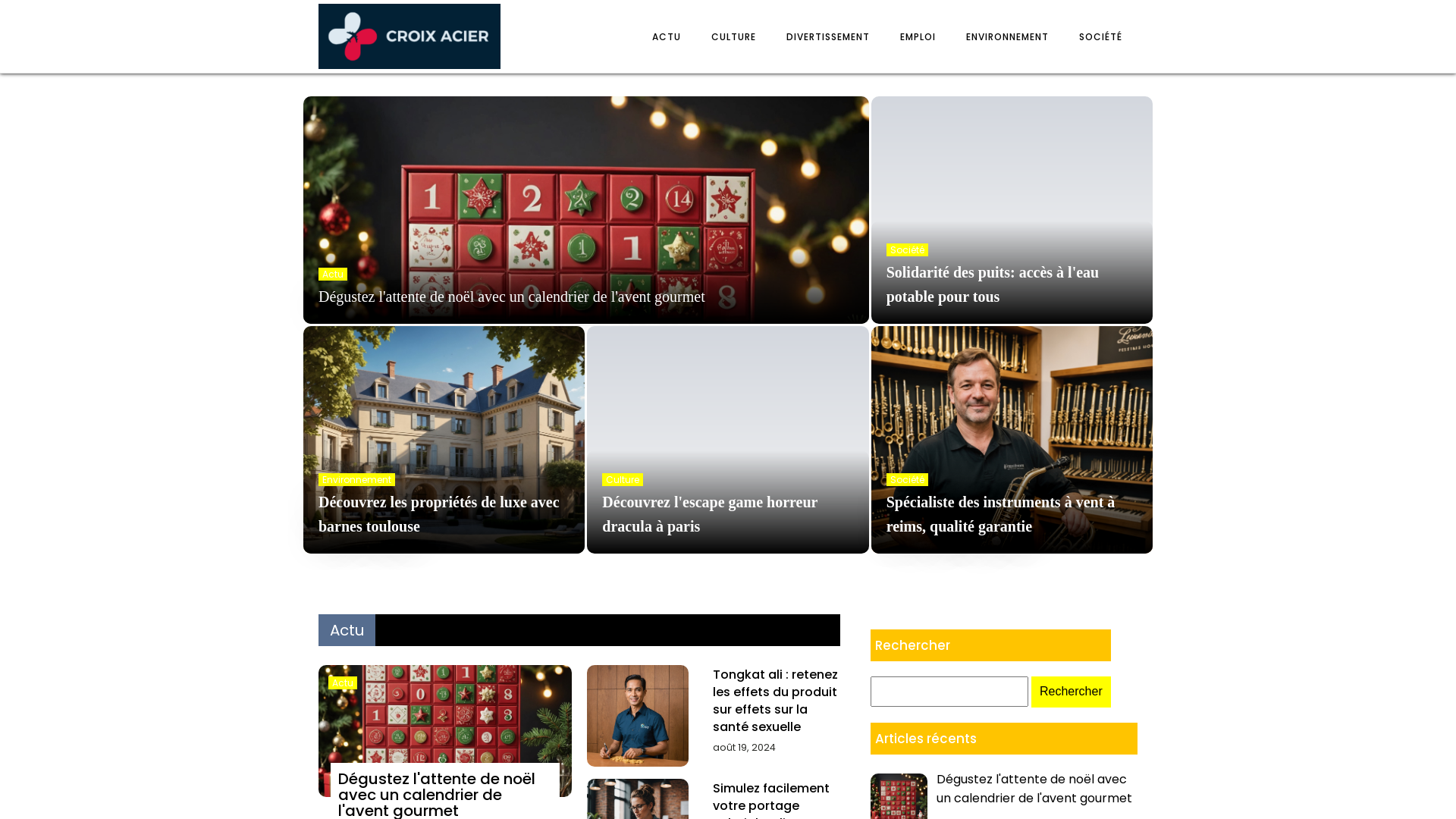 Capture d'écran de Site catholique de vente d'articles religieux moderne, pendentifs croix, statues, chapelets (site inspiré par Medjugorje)