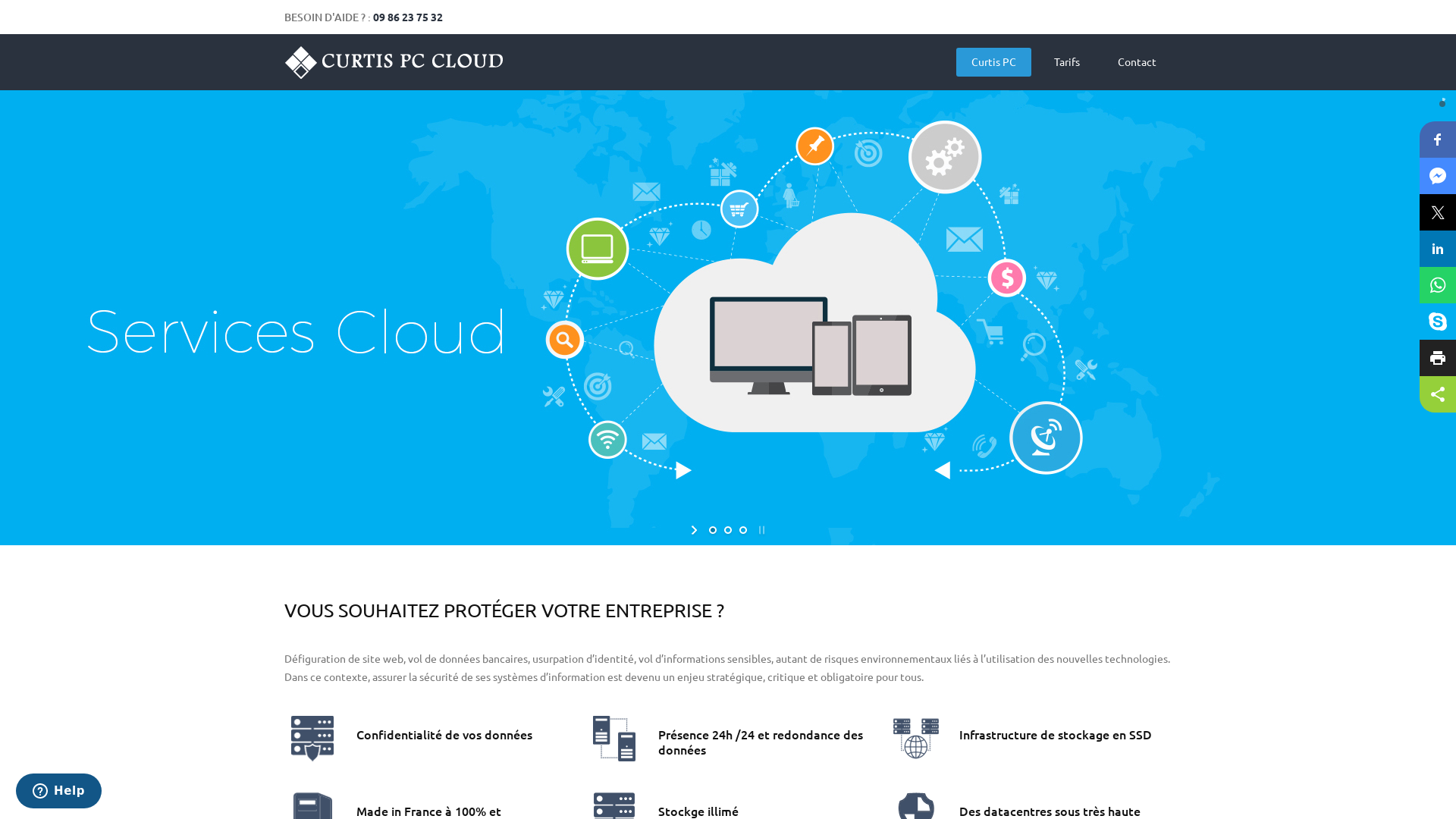 Capture d'écran de Curtis PC CLOUD.