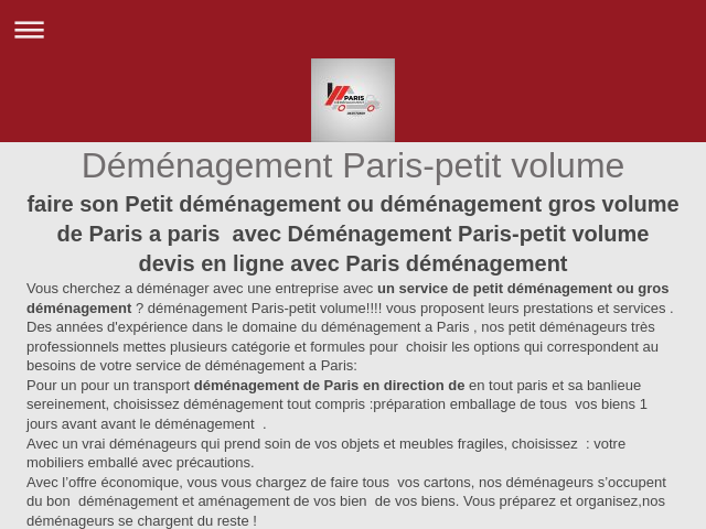 Capture d'écran de Déménagement Paris-petit déménagement