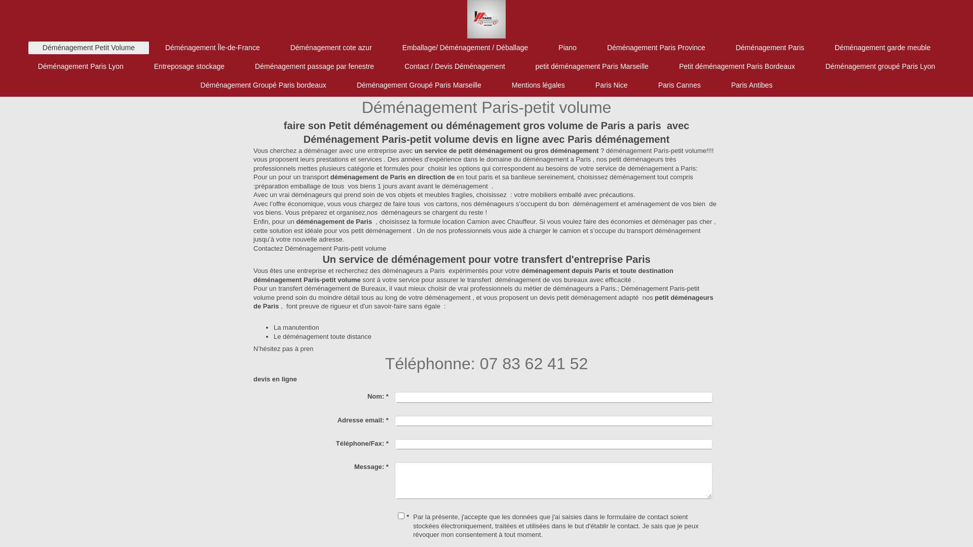 Déménagement Paris-petit déménagement