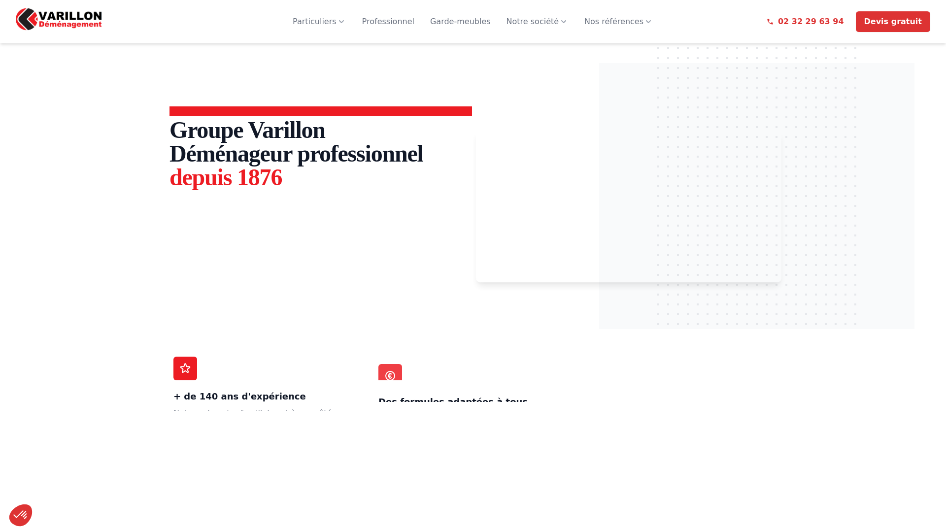 Capture d'écran de Demenageur evreux, demenagement 27, demenagement 76, demenagement 78