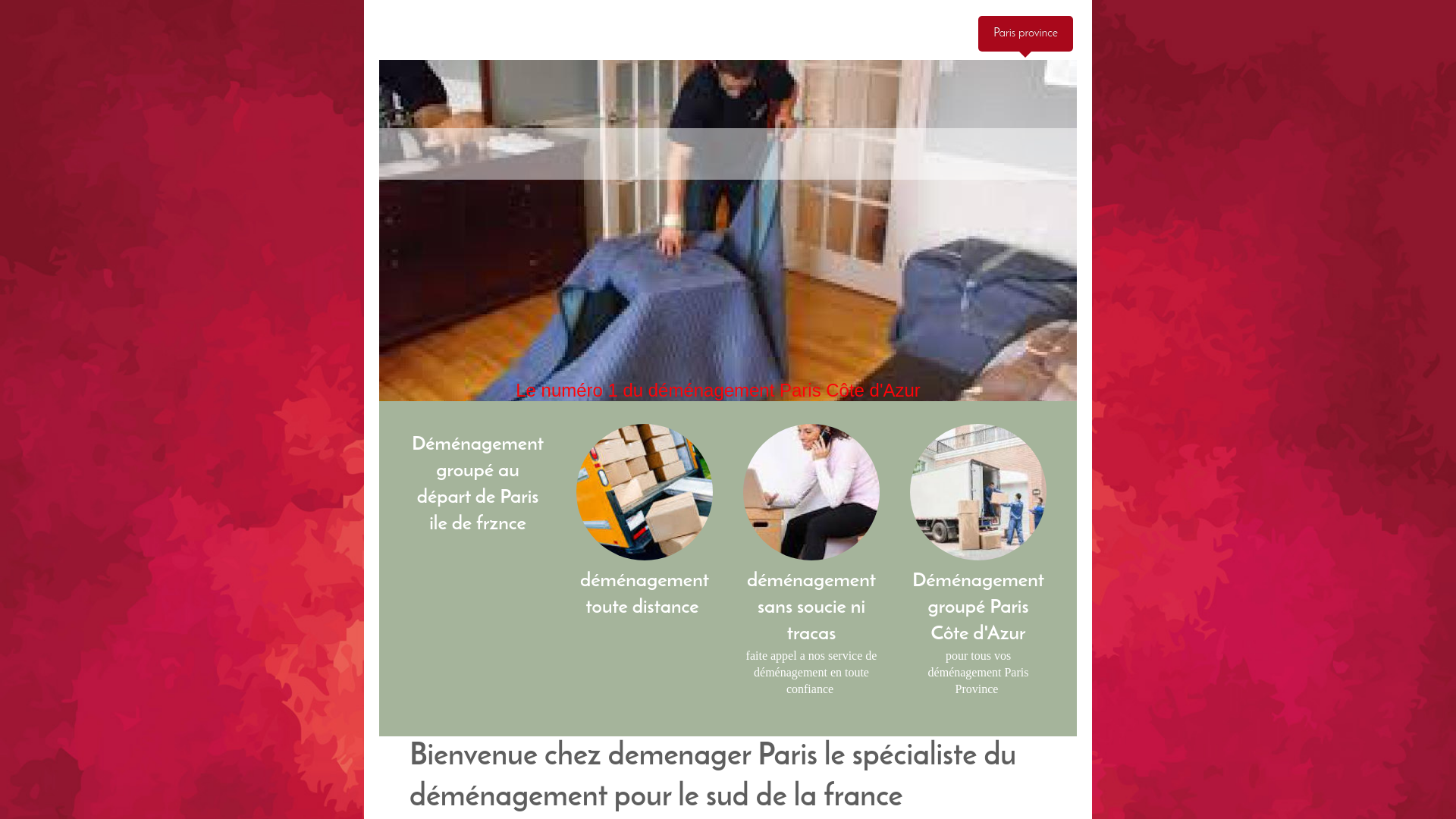 Prix déménagement paris cote d'azur