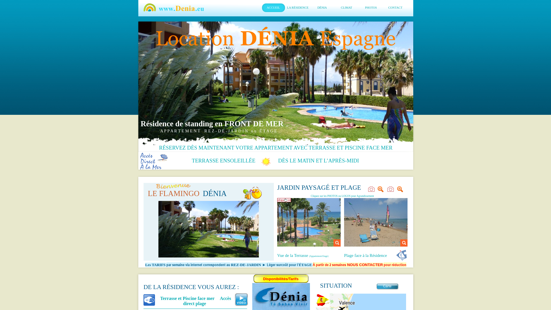 Capture d'écran de Location Dénia - Location Espagne à Denia face mer