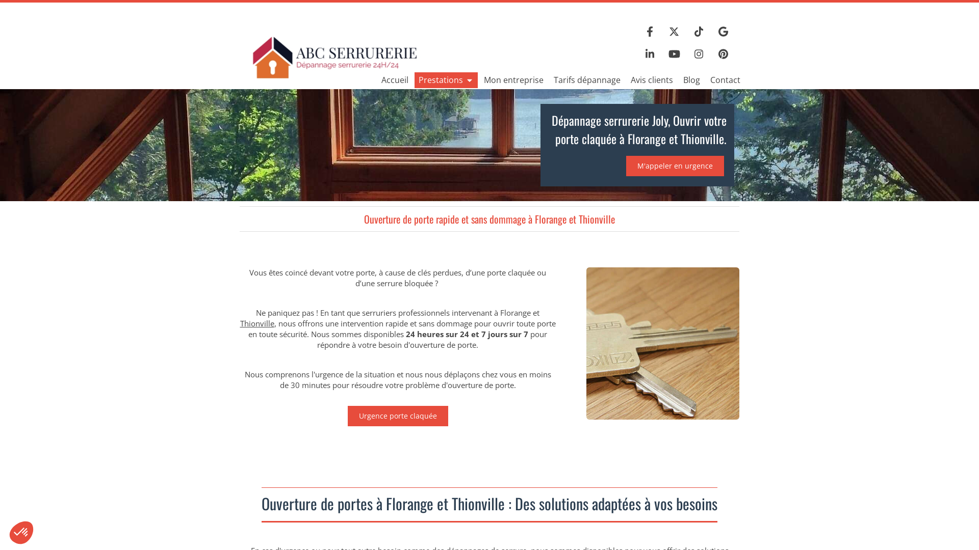 Capture d'écran de Ouverture de porte rapide et sans dommage à Florange et Thionville | Serrurier professionnel