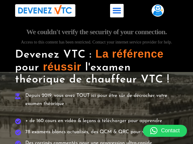Futurs chauffeurs VTC ? Pr&eacute;parez l&rsquo;examen th&eacute;orique &agrave; la maison et devenez VTC. Devenez VTC est un site de tests en ligne pour pr&eacute;parer et r&eacute;ussir votre examen th&eacute;orique. Candidats libre VTC.