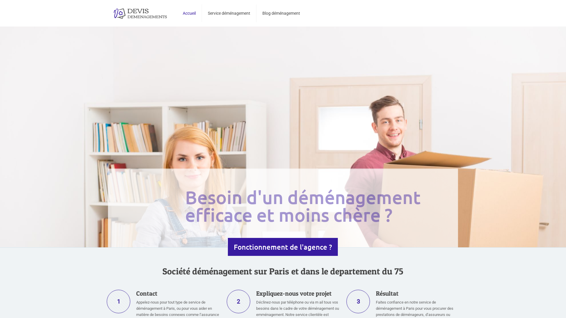 Capture d'écran de Devis-demenagements.net