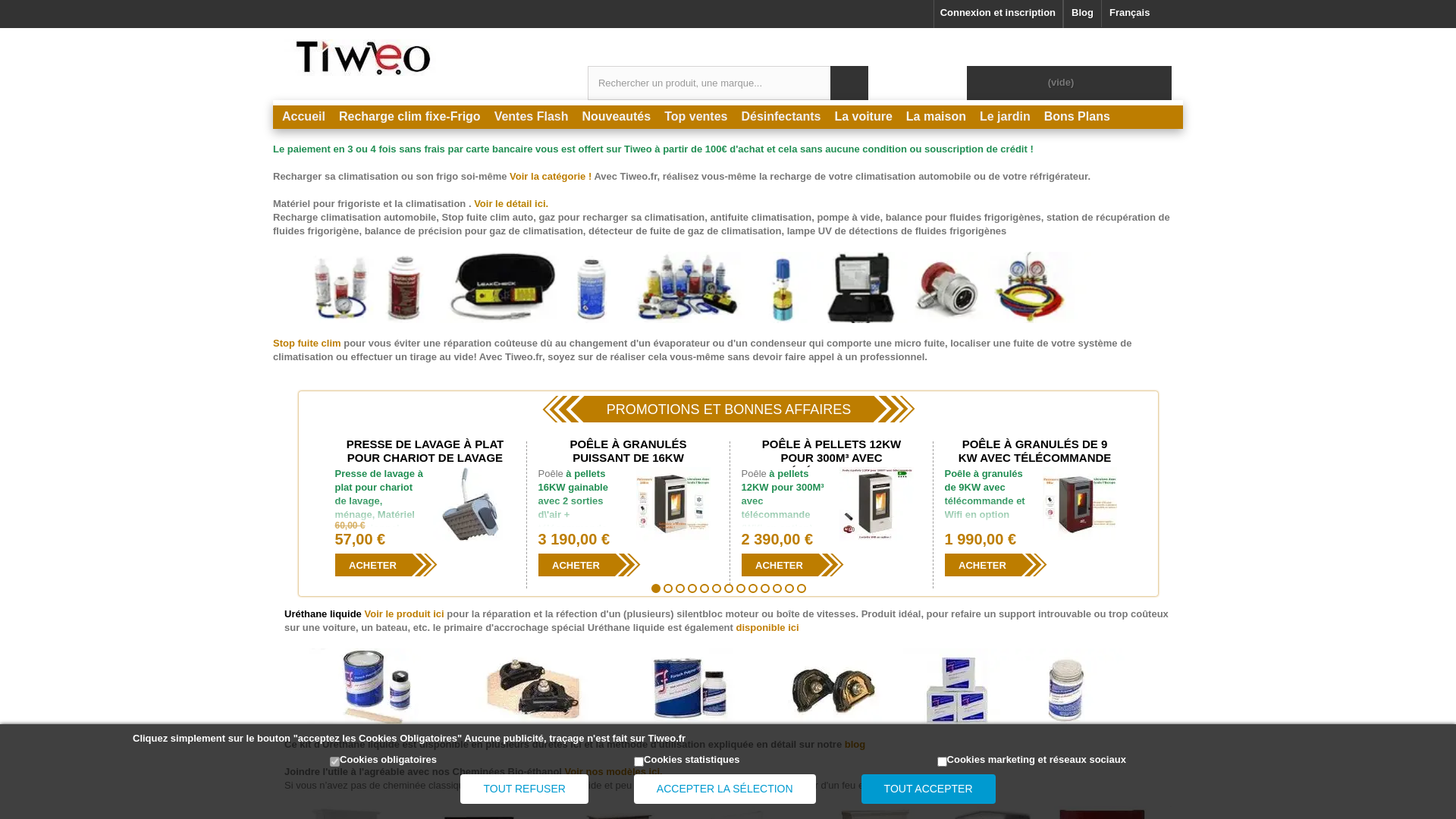 Capture d'écran de DG service climatisation véhicule