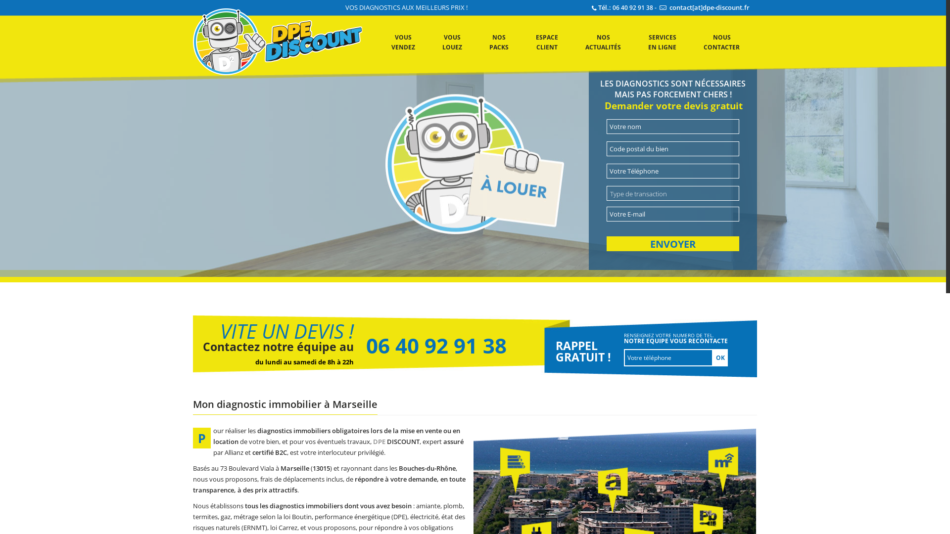 Capture d'écran de Diagnostic immobilier discount vente location travaux demolition