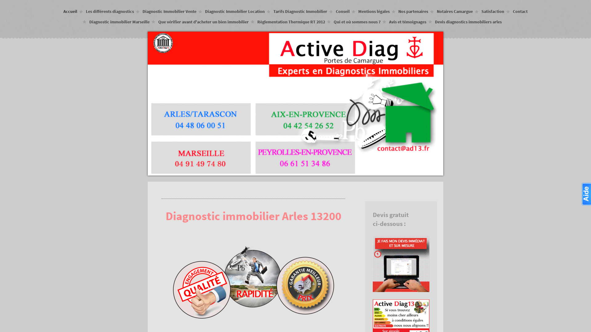 Capture d'écran de Diagnostic Immobilier arles, diag paca