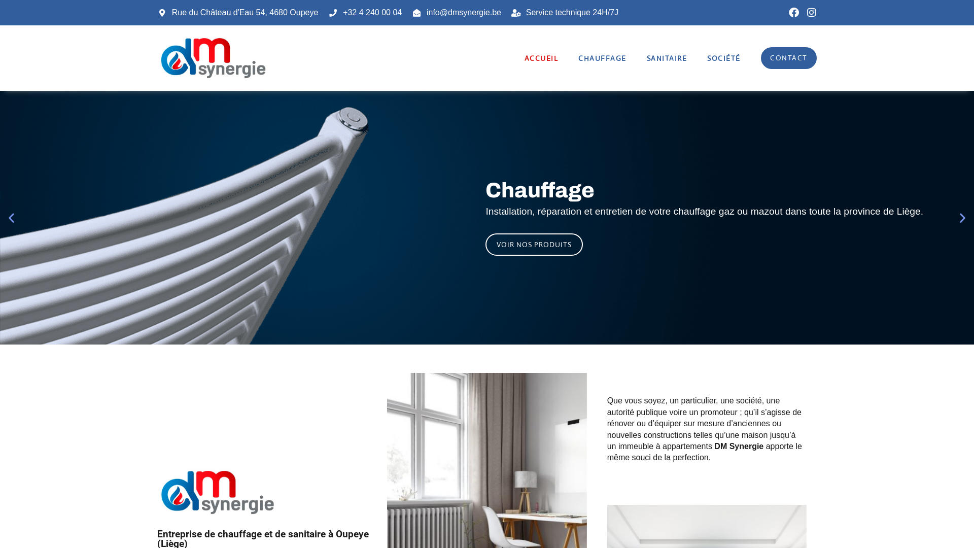 Capture d'écran de Installation, entretien et réparation en chauffage et sanitaire alimenté au mazout ou au gaz dans toute la province de Liège.