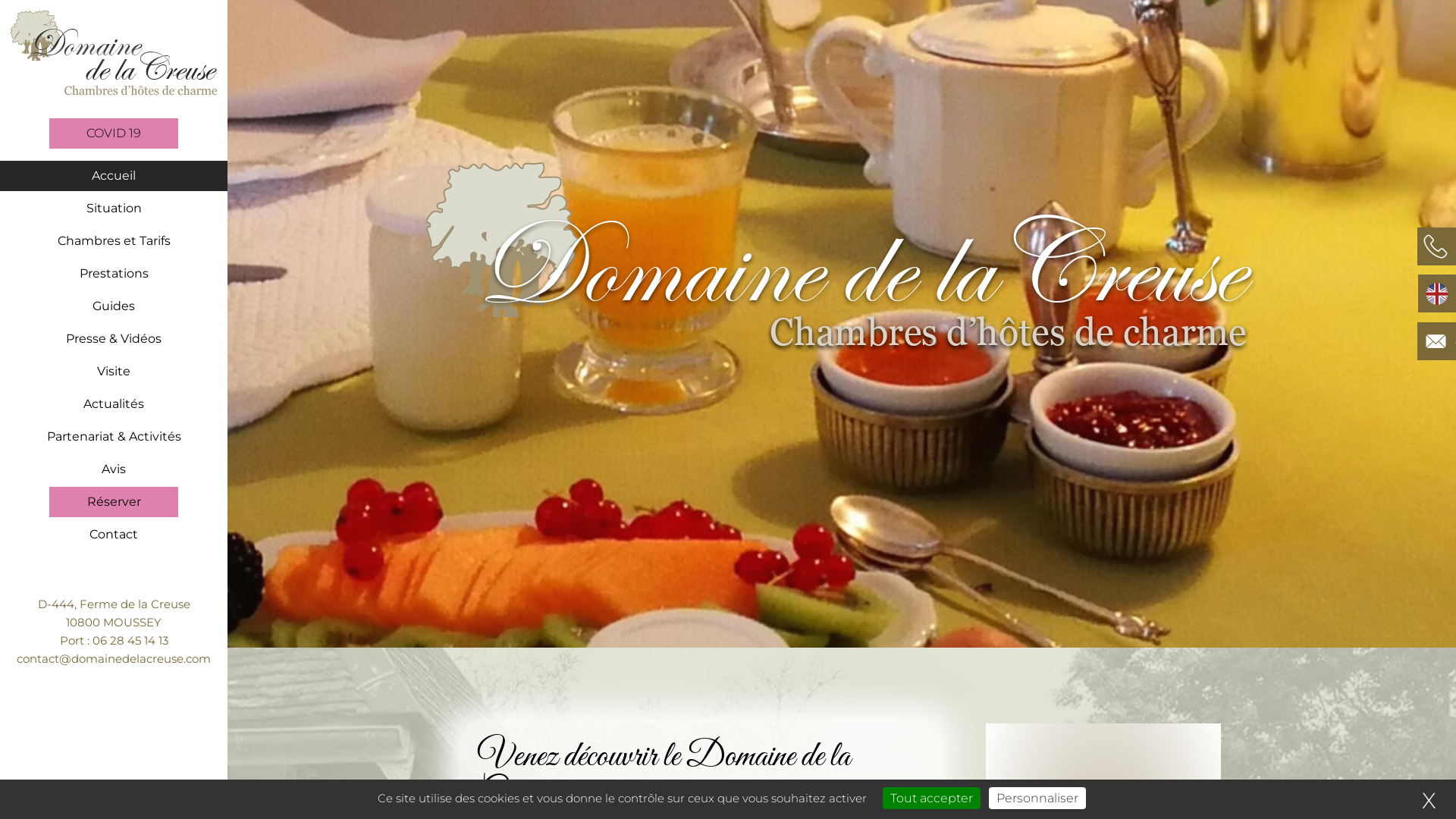 Capture d'écran de Domaine de la Creuse