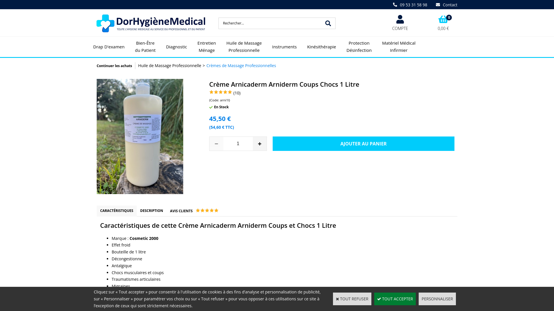 Crème de massage Arniderm