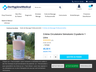 Cryoderm froid, crème de massage cosmetics 2000