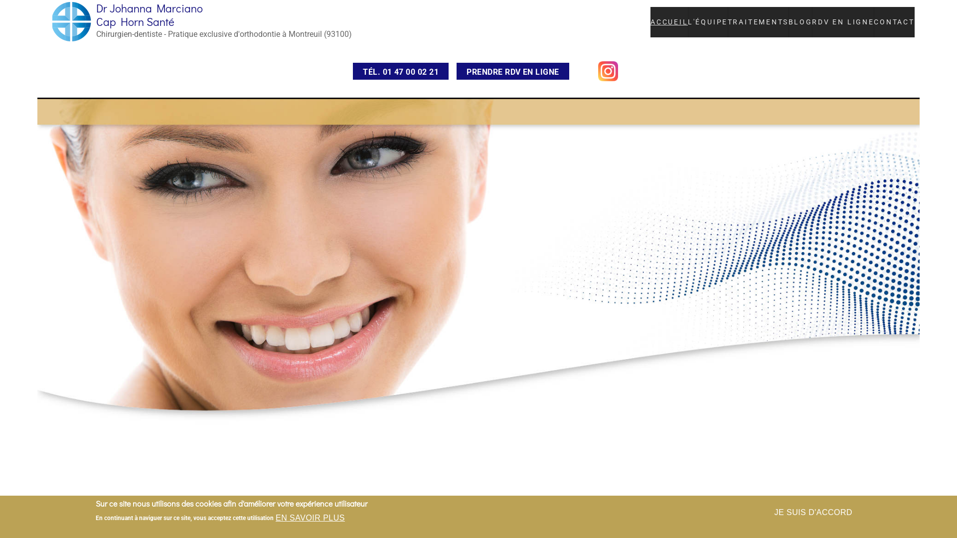 Capture d'écran de Site DU orthodontie