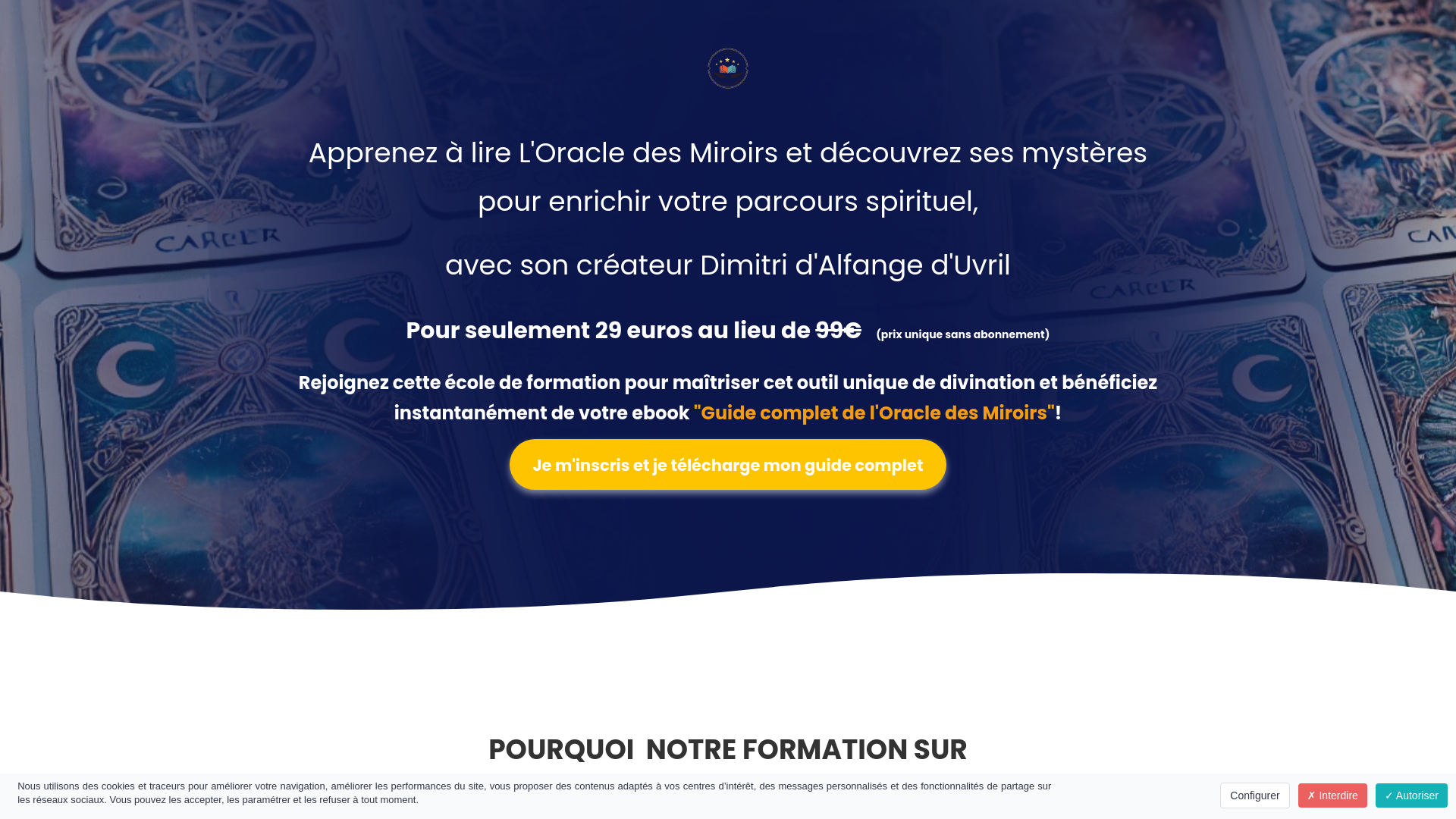 Capture d'écran de École des Miroirs - Formation Complète à l’Oracle des Miroirs et Divination Spirituelle