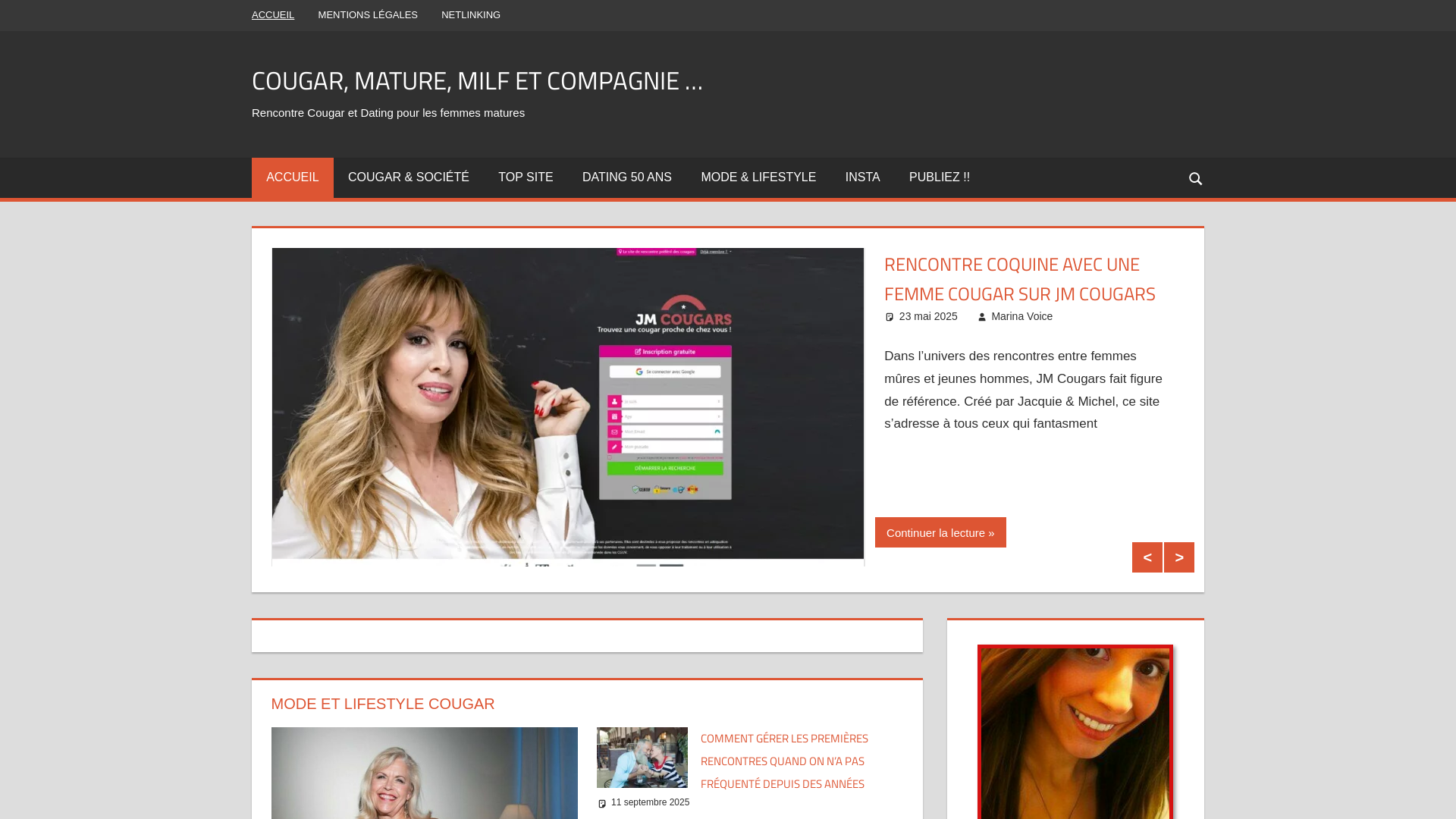 Capture d'écran de Cougar, Mature, milf et compagnie … Rencontre Cougar et Dating pour les femmes matures