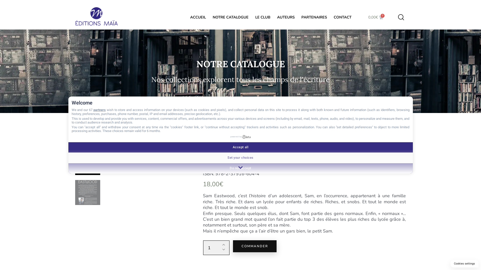 Capture d'écran de Sam Eastwood, un livre comédie romantique, avec de la musique, de l'humour et Élaine Smith, sans oublier l'éternel Léo...