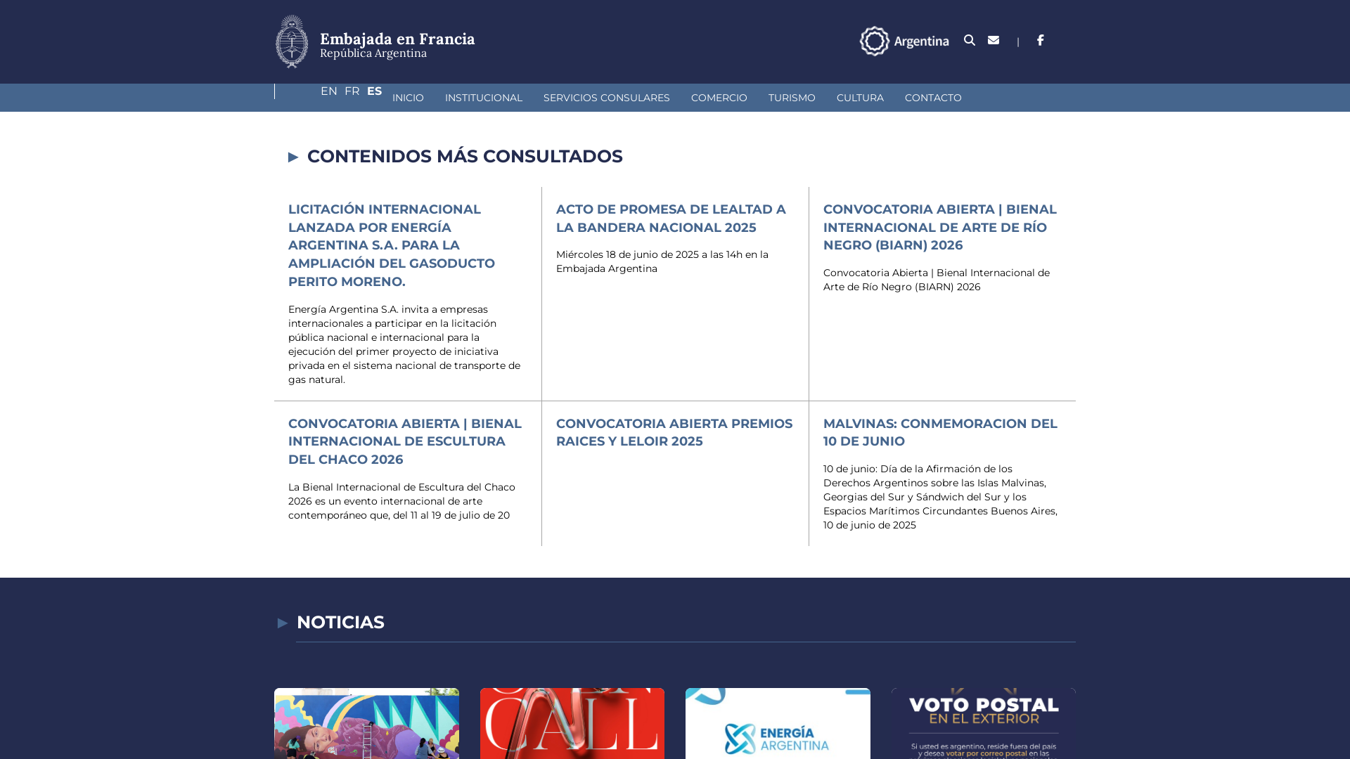 Capture d'écran de Ambassade Argentine