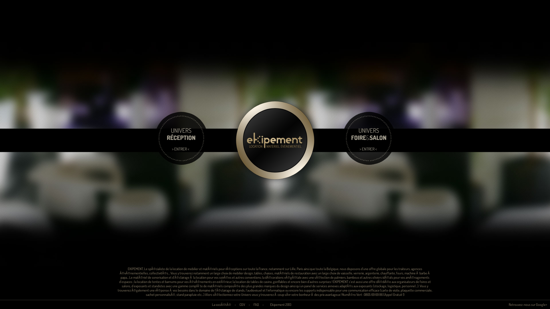 Capture d'écran de Location de matériel et mobilier design Paris et Lille pour réception, fête, événement, soirée  | Ca