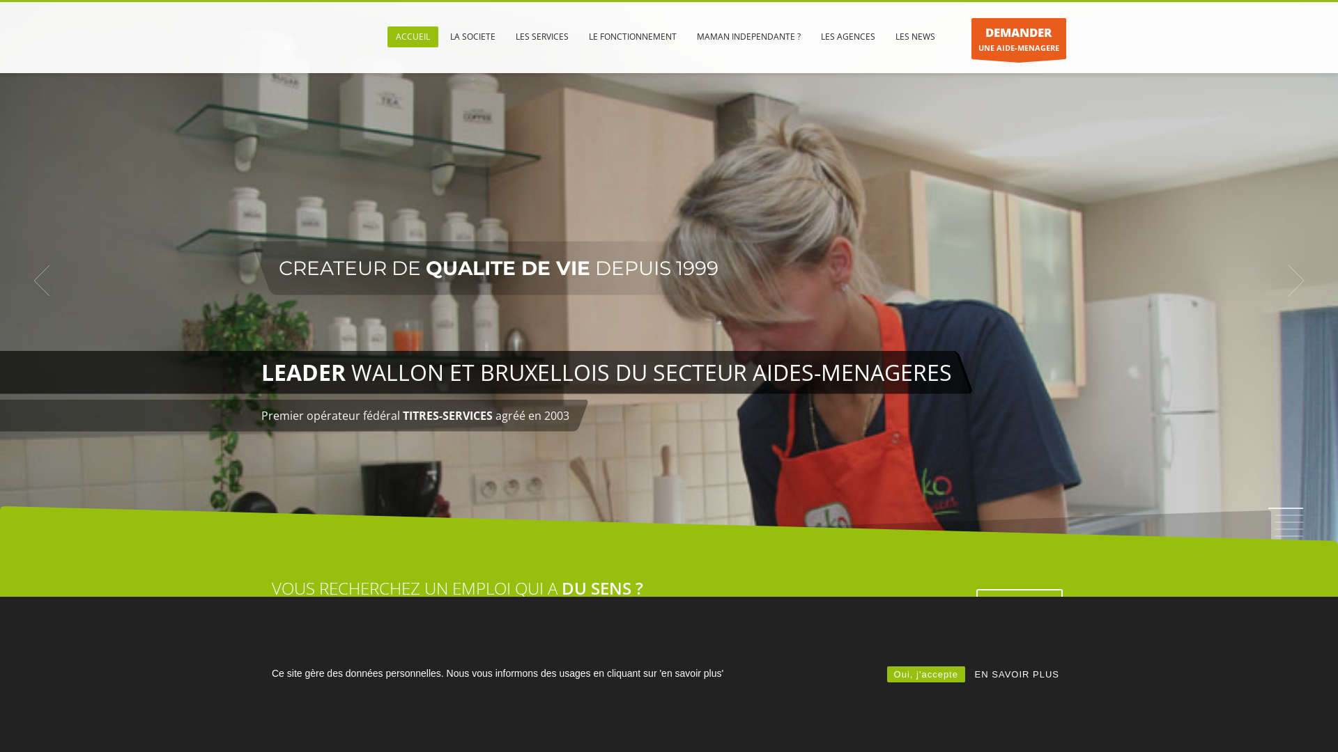 Capture d'écran de Prestations de nature ménagère au domicile du particulier