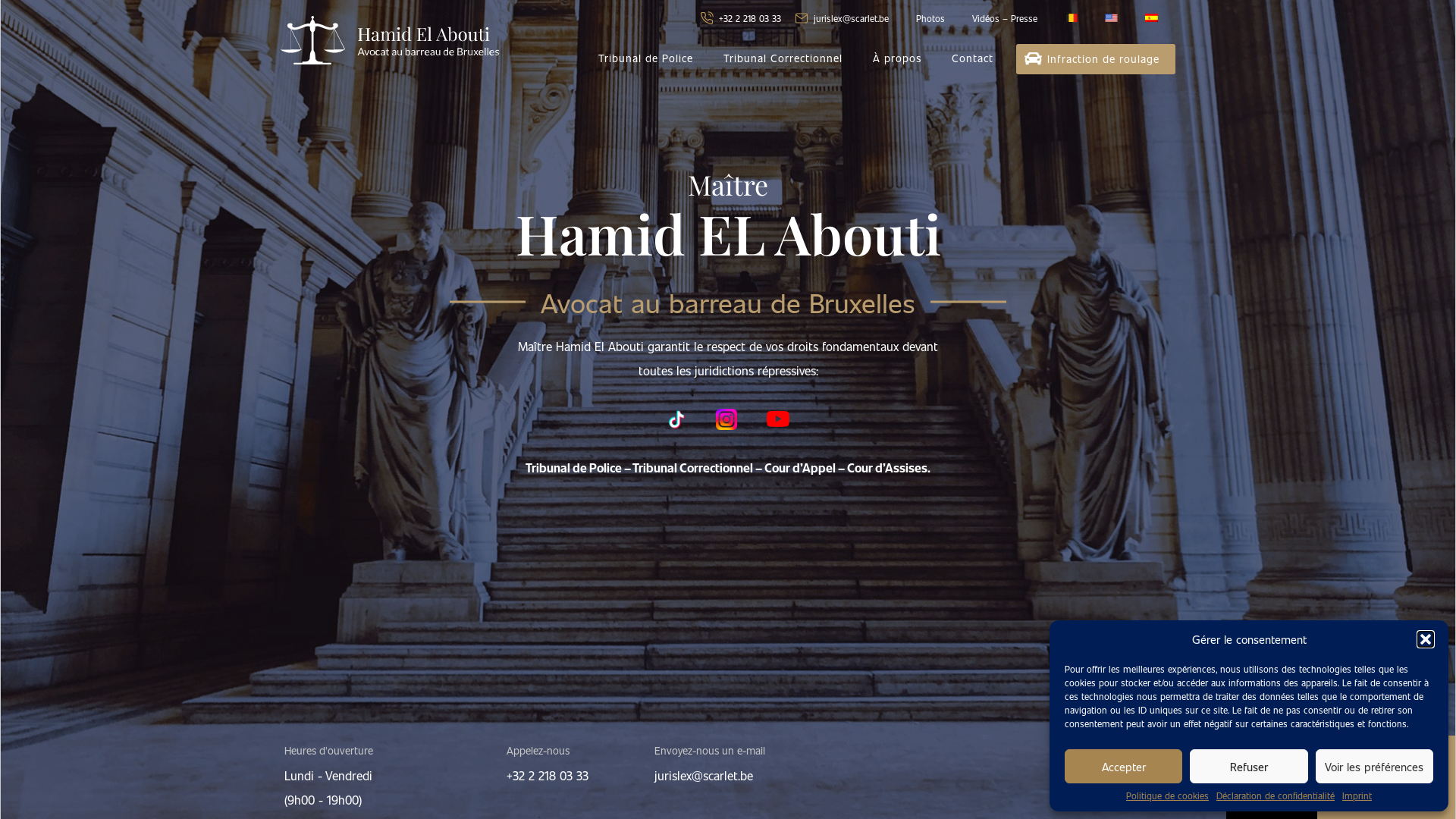 Capture d'écran de ELABOUTI AVOCAT BRUXELLES