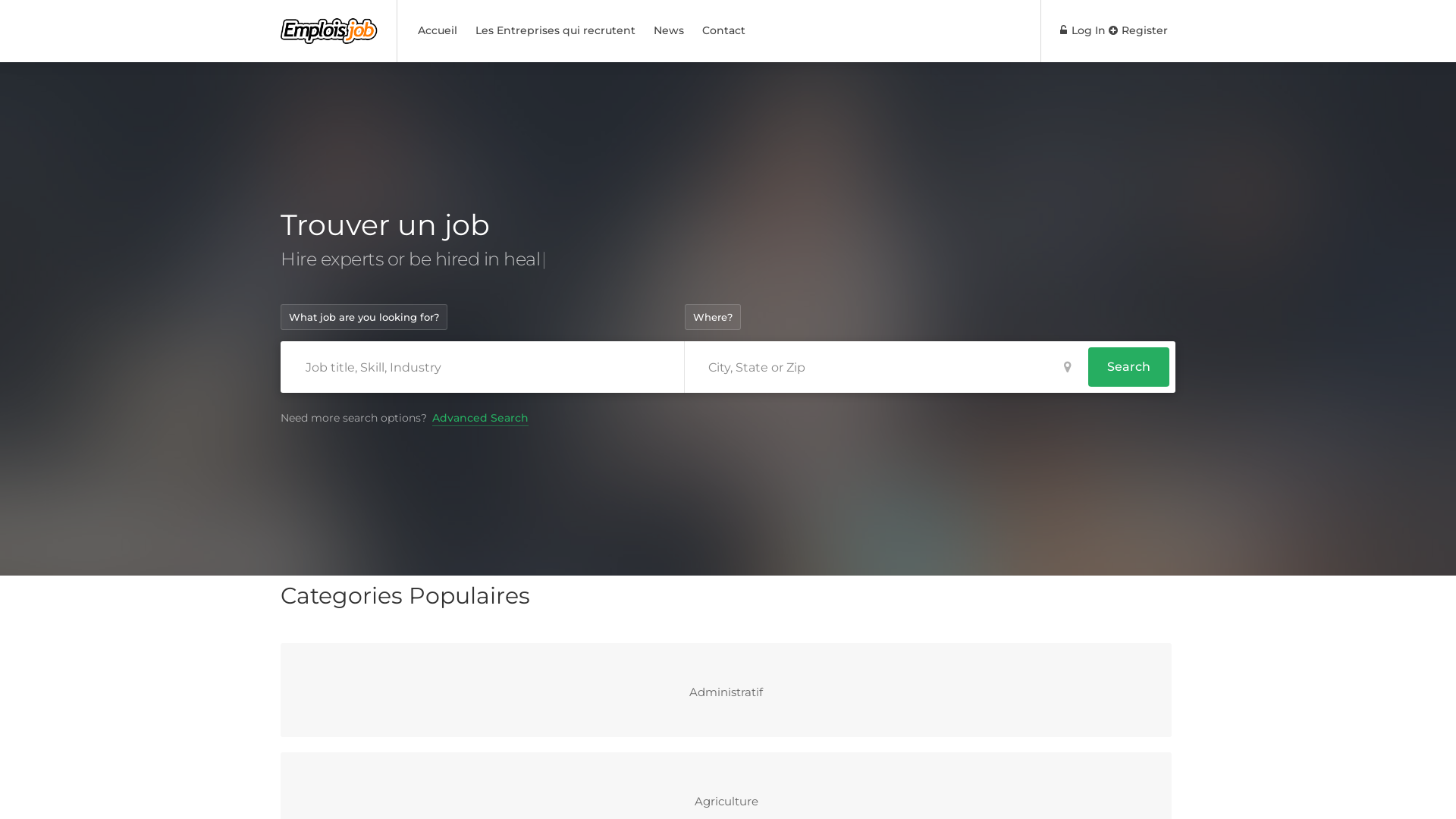 Capture d'écran de Emploisjob.com