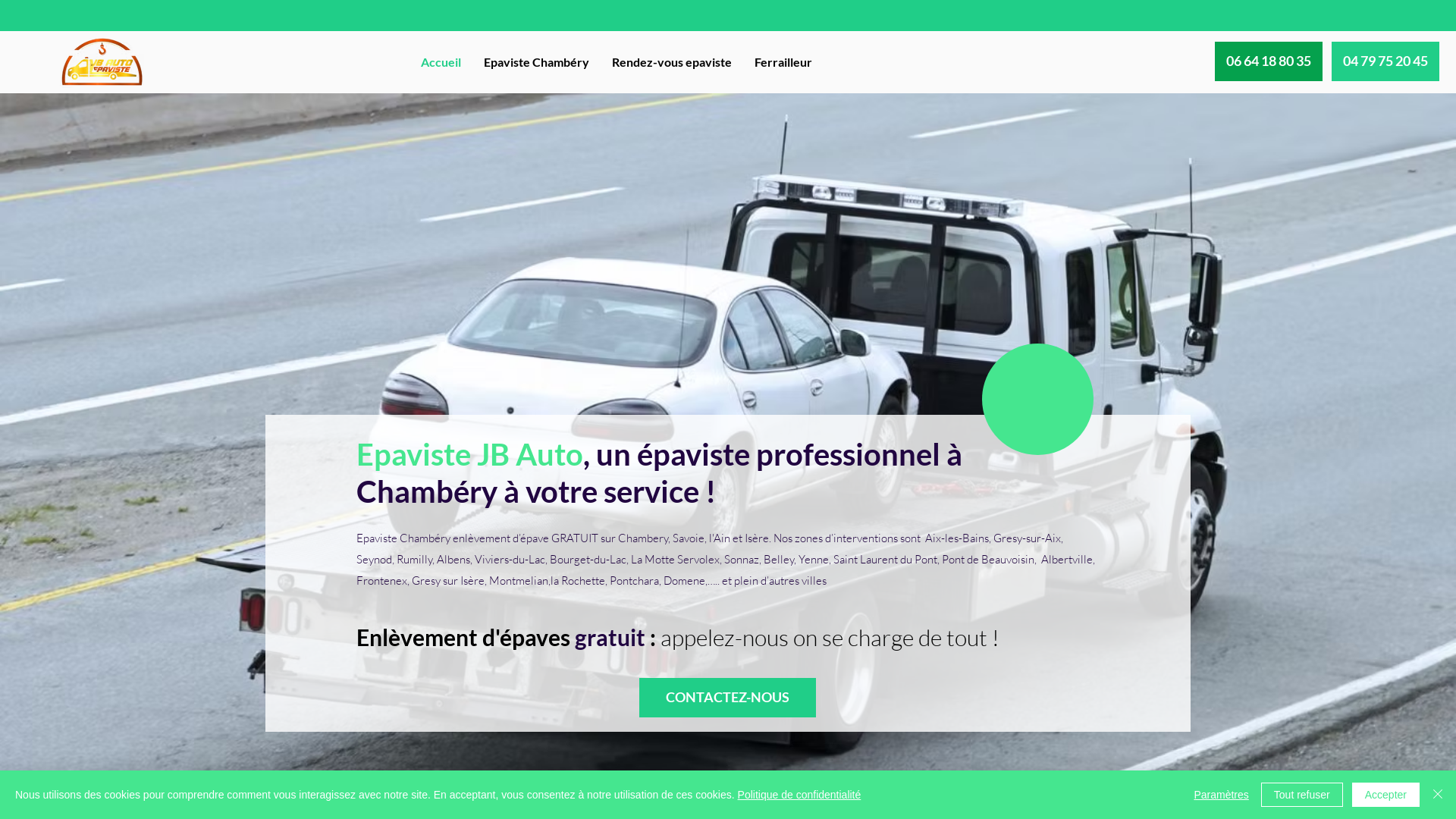 Capture d'écran de Epaviste JB Auto, un épaviste professionnel à Chambéry à votre service ! 
