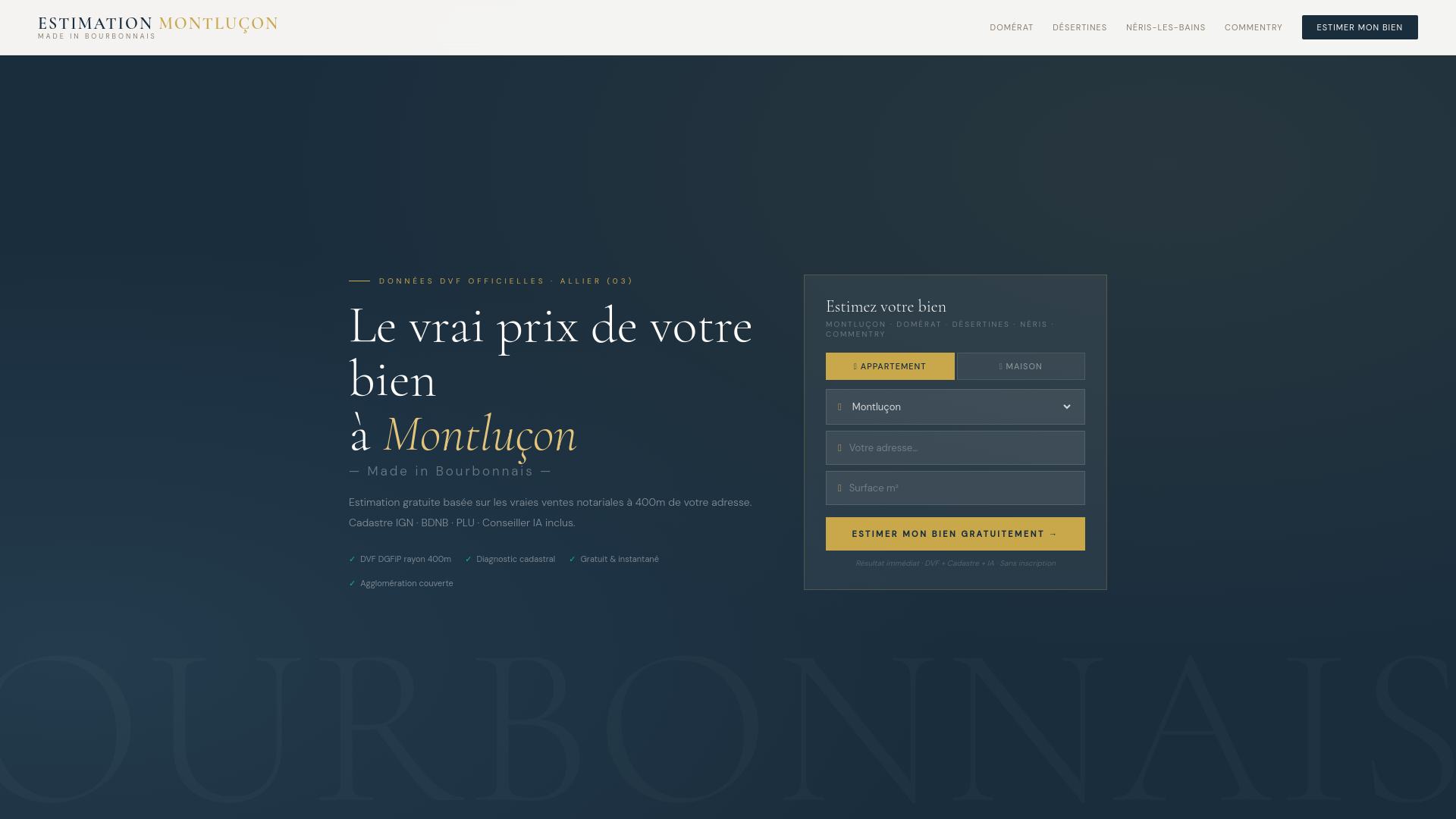 Estimation Montluçon