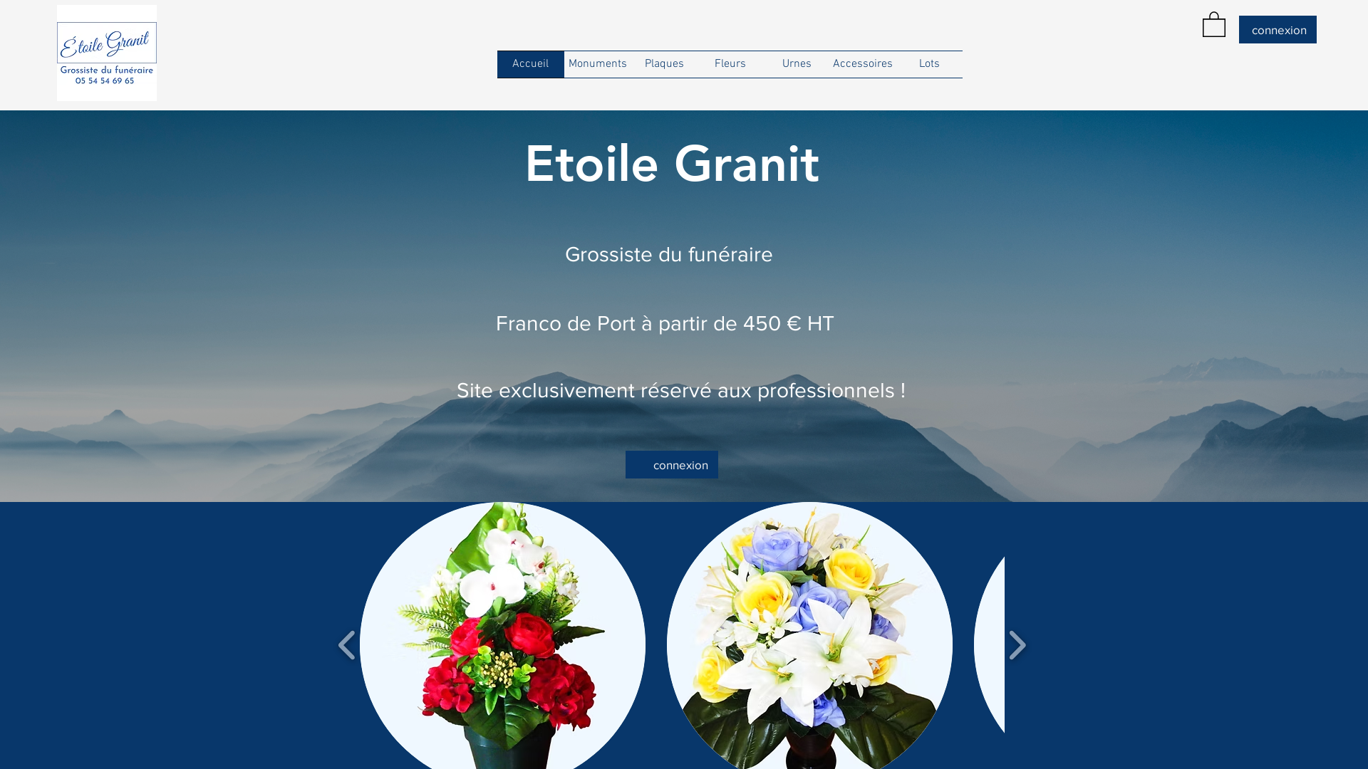 Capture d'écran de Grossiste du funéraire