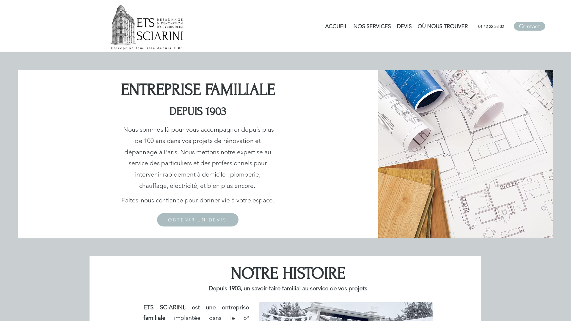 Capture d'écran de Entreprise de rénovation et dépannage tous corps d'état