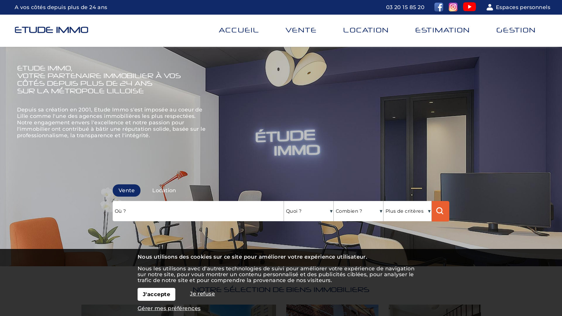 Capture d'écran de WWW.ETUDEIMMODELILLE.FR