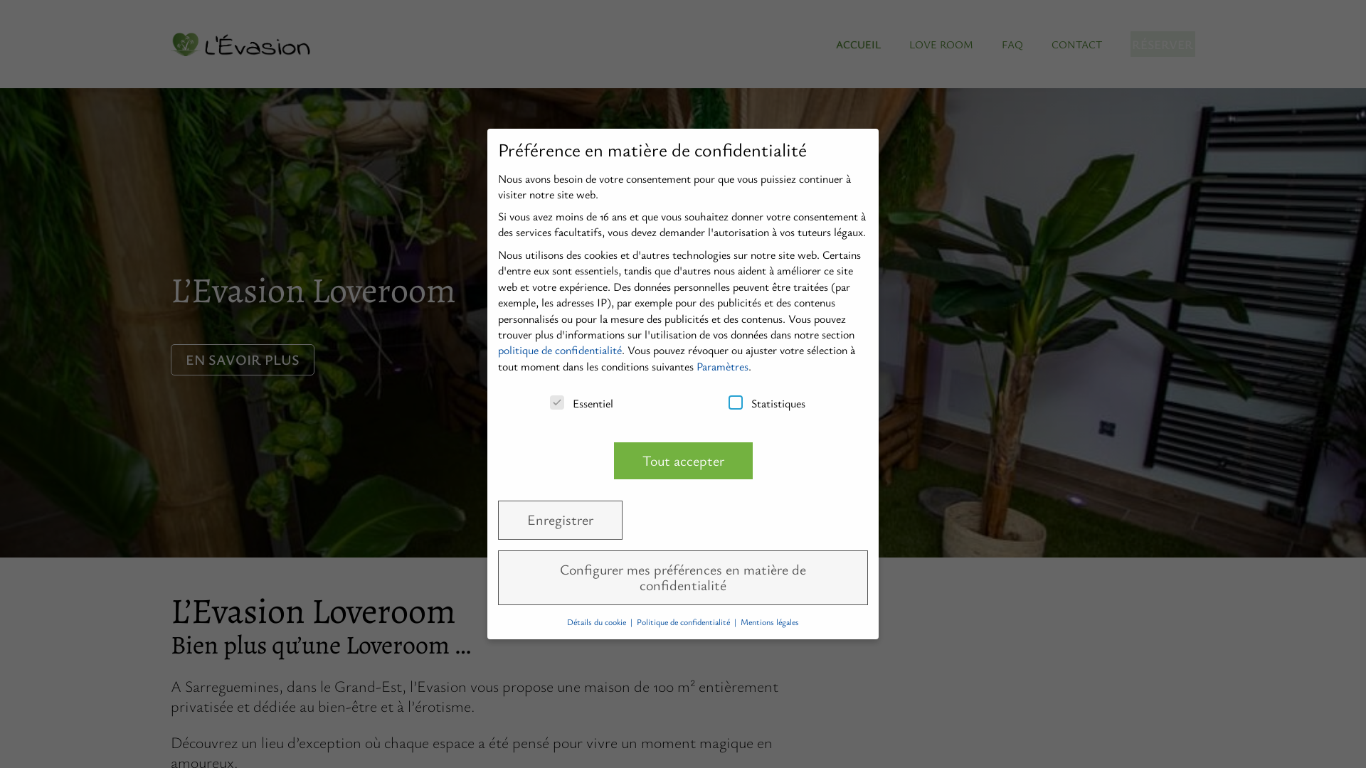 Capture d'écran de L'Evasion Loveroom